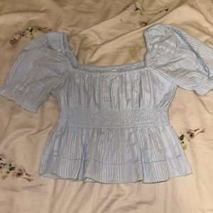 blue aritzia blouse